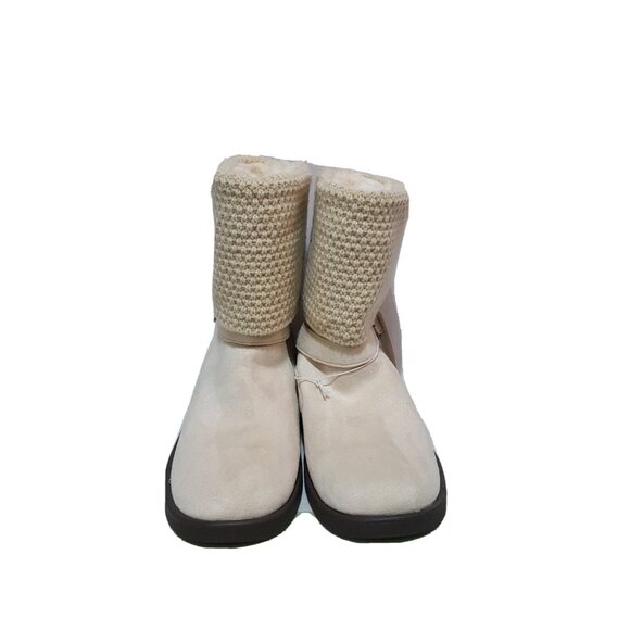 Joe Boxer Boots Size 11 Sophia Faux Suede faux fur lining Bone - Picture 2 of 6